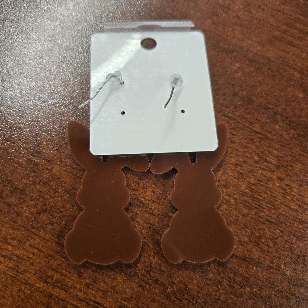 Leopard Print Bunny Earrings 🐰🐰 - Picture 4 of 5